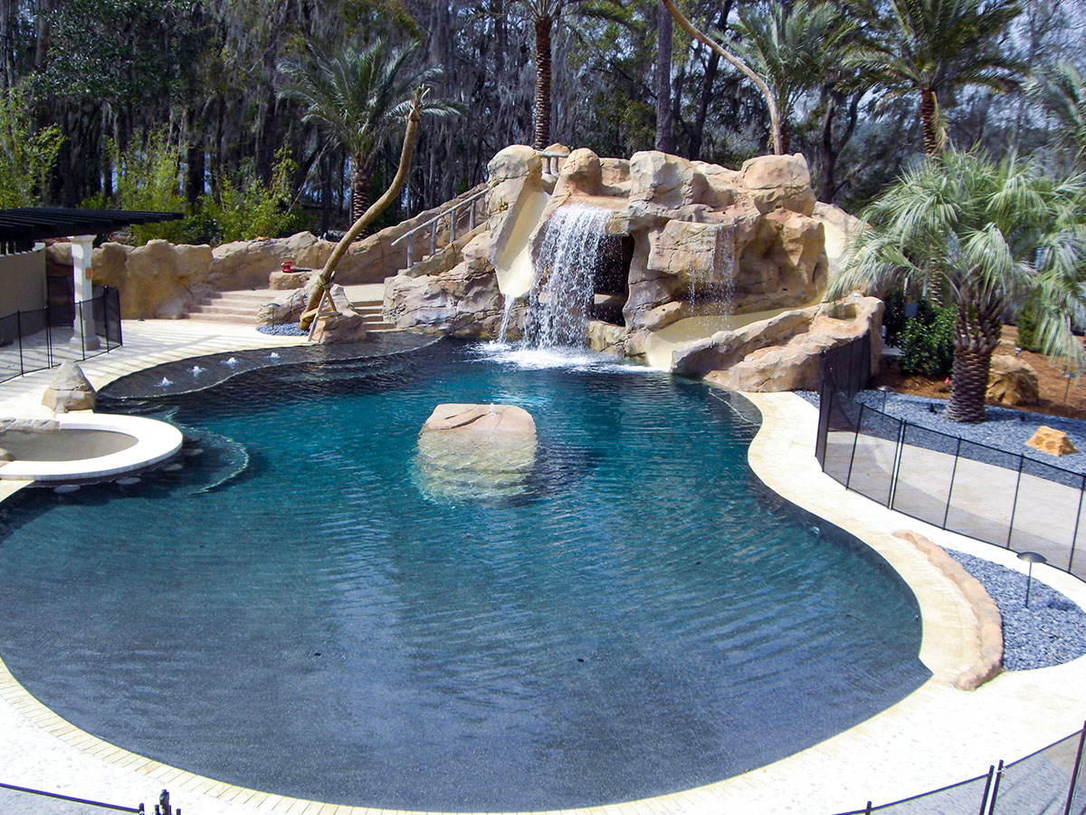 Pool Grottos - Aquatic Artists - Pool Waterfalls - NJ, PA, NY, DE, MD -  Backyard pool landscaping, Backyard pool, Dream backyard pool